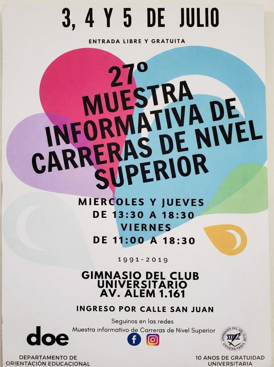 20° Muestra Informativa de Carreras - 2019